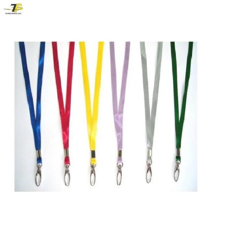 Dây đeo bảng tên 10mm/15mm – dây lụa móc xoay – xanh dương, đỏ, đen, vàng, cam, lá, nâu – Combo 10 Dây