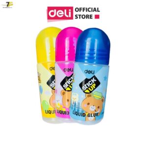 Hồ - Keo nước hình gấu 35ml Deli, keo PVAL, lọ PE, hồng, xanh dương, vàng 6 lọ -12 lọ -E7301A