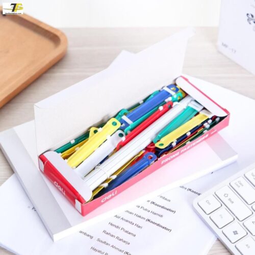 Nẹp tài liệu Chân dài 50mm Deli E5548 – 50 cái/hộp