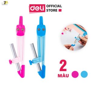 Compa học sinh Deli, Hồng/Xanh – 1 hộp – E8621
