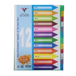 Bìa phân trang nhựa tùy chọn từ 10 cho đến 31 số màu / 24 chữ cái.