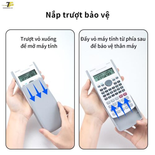 Máy tính kỹ thuật Deli – Đen/Xanh dương/Hồng/Trắng – D82MS