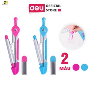 Compa học sinh Deli E8616, Hồng/Xanh