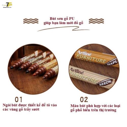 Bút xóa vết xước gỗ – Bút viết trên gỗ – Bút sơn gỗ Artline EK-95 Furniture Marker