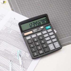 Máy tính tiền 12 số Deli 837 [chính hãng]