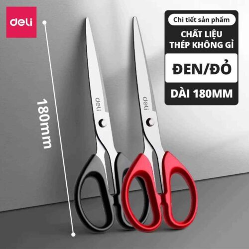 Kéo cắt giấy văn phòng Deli cao cấp lưỡi thép không gỉ – EM600 – EM609 – EM610 – EM611