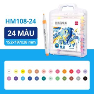 Bút sơn Acrylic Marker 24 màu Deli HM108 (mã mới EC189) – Chống nước vẽ trên mọi chất liệu