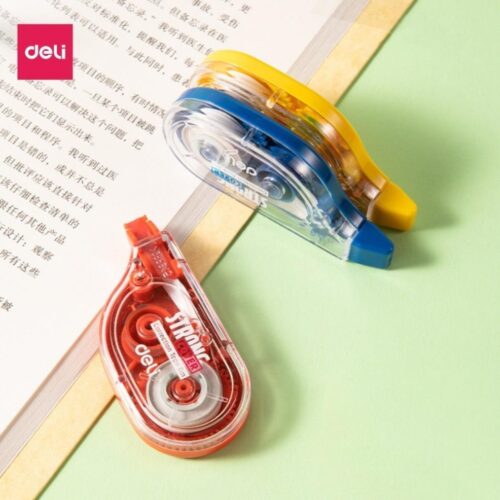 Băng Xóa Deli H08A Strong Cover – Chiều Dài 6m x 5mm, Che Phủ Tuyệt Đối, Thiết Kế Chữ U Nhỏ Gọn