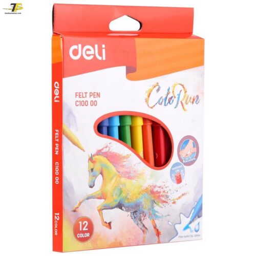 Bút màu nước 1.0mm Deli, 12 màu/hộp – EC10000
