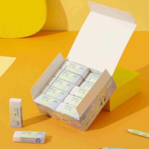 Gôm tẩy trắng 4B ít bụi - Deli H345 - Combo 2 cục