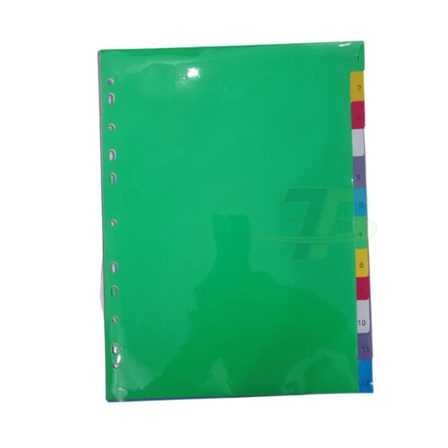 Bìa phân trang nhựa tùy chọn từ 10 cho đến 31 số màu / 24 chữ cái.