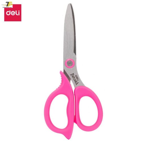 Kéo học sinh Deli – Explora Hồng/Xanh dương – 1 chiếc – E77755