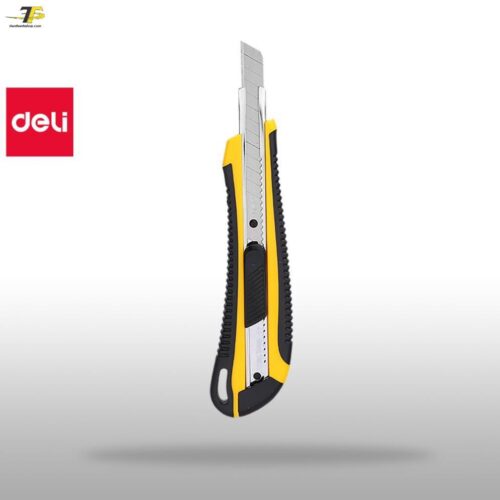 Dao rọc giấy Deli loại 13 lưỡi tách rời, Vàng – 1 cái E2039