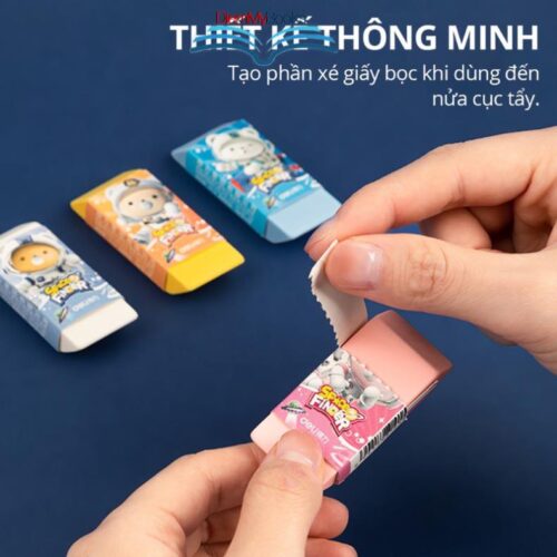 Gôm Tẩy 2B Deli Hình Gấu Phi Hành Gia ít Vụn Tẩy Sạch Không Gãy, Xóa Chì Dành Cho Học Sinh CuTe VP116
