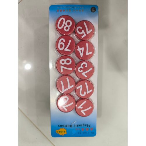 Nam châm in số 1-100, cộng trừ nhân chia vỉ 10 viên hít mạnh