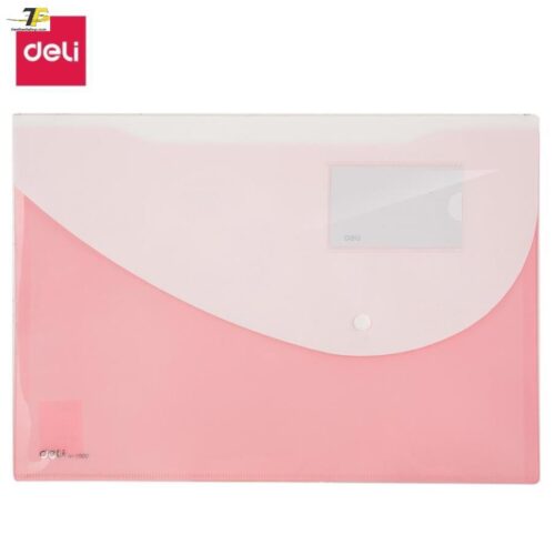 Túi hồ sơ A4 Deli, Đỏ/Cam/Xanh dương/Tím/Xanh lá cây – 1 chiếc – E5506