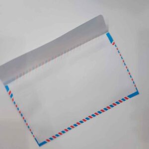 Bao thư bưu điện sọc 11 x 18cm (25 cái/ xấp) có keo dán – Combo 2 xấp