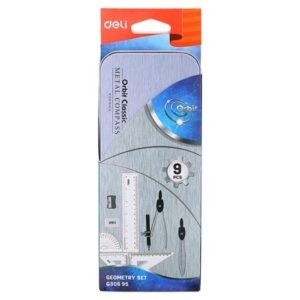 Bộ Dụng Cụ Học Sinh - Bộ Comba thước kẻ 09 Món - Deli G30695