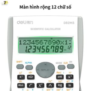 Máy tính kỹ thuật Deli – Đen/Xanh dương/Hồng/Trắng – D82MS