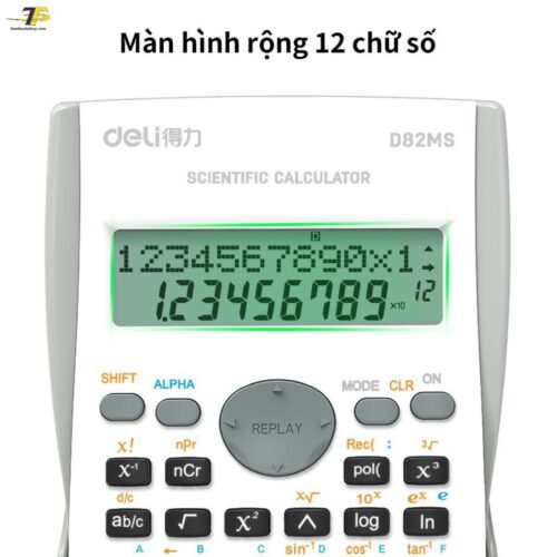 Máy tính kỹ thuật Deli – Đen/Xanh dương/Hồng/Trắng – D82MS