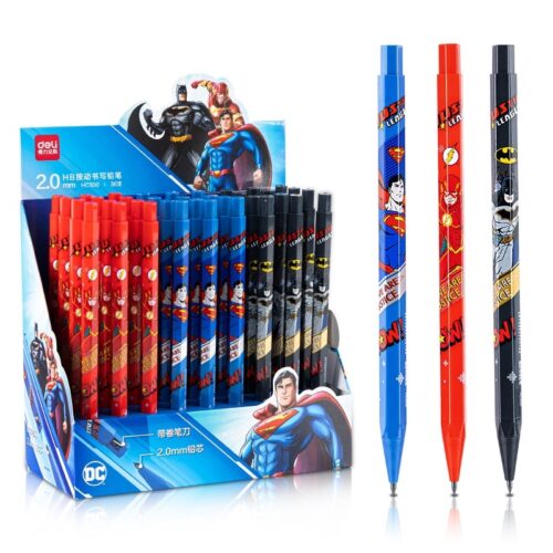 Bút chì bấm 2B hình siêu nhân ngòi 2.0 / Ruột chì ngòi 2.0mm – Deli HC500 / HC501-2B