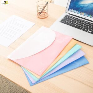 Túi hồ sơ A4 Deli, Đỏ/Cam/Xanh dương/Tím/Xanh lá cây – 1 chiếc – E5506