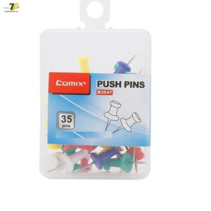 Đinh ghim mũ nhựa nhiều màu Comix B3547 – Đinh ghim bảng