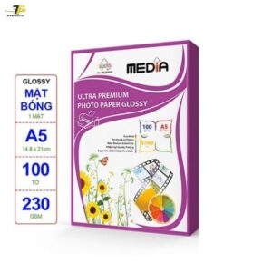 Giấy in ảnh 1 mặt bóng A5 / A6 - 230gsm ( 100 tờ )
