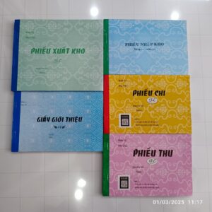 Quyển Hóa đơn - Phiếu thu - Phiếu chi 2 liên - 13 x 19cm - 50 bộ - Combo 3 quyển