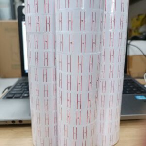 Giấy dán giá tiền – giấy bấm giá trắng 10 cuộn/ cây