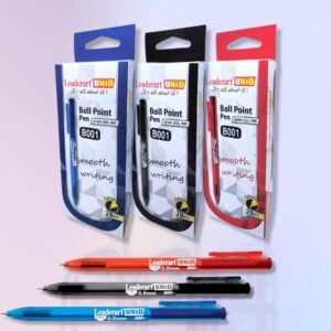 Bút bi bám mực trên giấy láng bóng LEADERART UNID B001 (ngòi 0.5mm) B002 (ngòi 0.7mm)