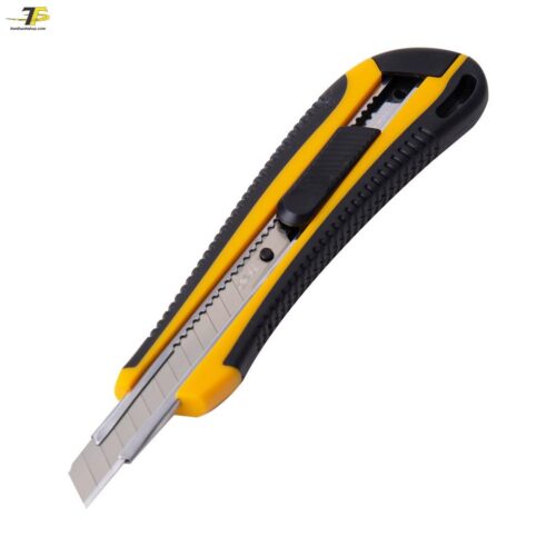 Dao rọc giấy Deli loại 13 lưỡi tách rời, Vàng – 1 cái E2039