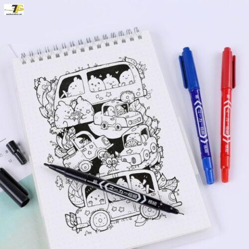 Bút lông dầu, Bút dạ kính 2 đầu MO-120 viết trên nhiều chất liệu