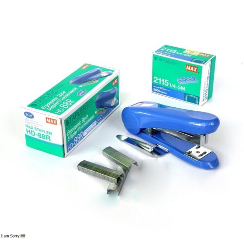 Máy dập ghim cong Max HD-88R Stapler, máy bấm kim dùng kim 2115 1/4-5M