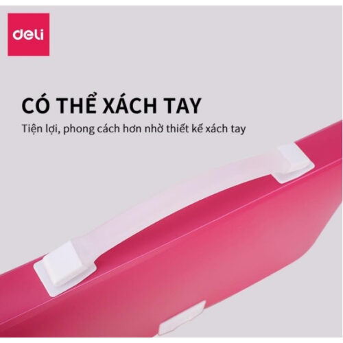 Cặp tài liệu 6 ngăn cao cấp có khóa bấm Deli 38125 (E38125)