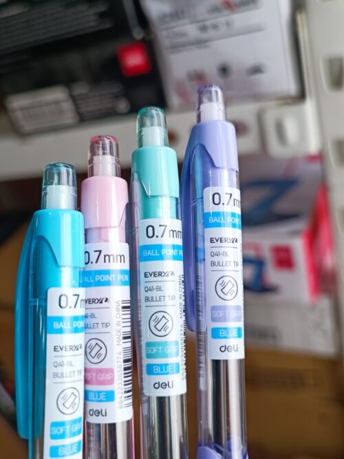 Bút gel Gel Deli Q41-BL ( màu xanh ) – Combo 03 cây