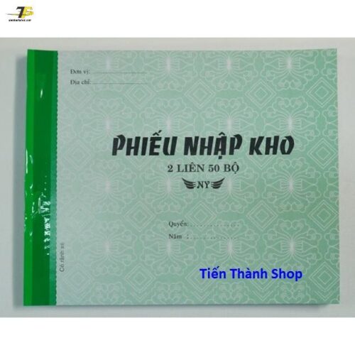 Quyển Hóa đơn – Phiếu thu – Phiếu chi - 2 liên – 13 x 19cm - Phiếu Nhập Kho - Phiếu Xuất Kho - 2 liên - 16 x 20cm – 50 bộ – Combo 3 quyển
