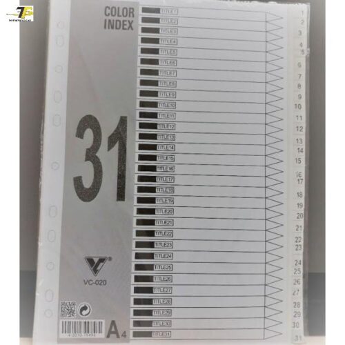 Bìa phân trang nhựa tùy chọn từ 10 cho đến 31 số màu / 24 chữ cái.