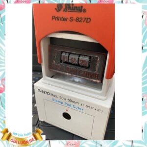 Khắc dấu có ngày tháng năm xoay chỉnh - Nhiều KT Shiny S-826D S-827D S-828D S-829D S-830D