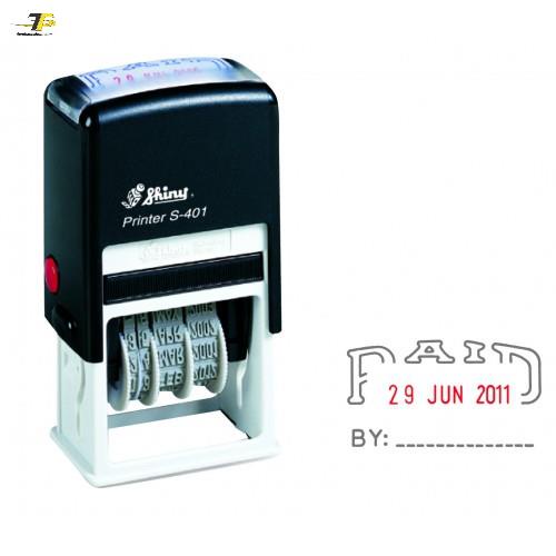 Dấu PAID / Received có ngày tháng xoay chỉnh Shiny S401 / S402 – S-401 / S-402