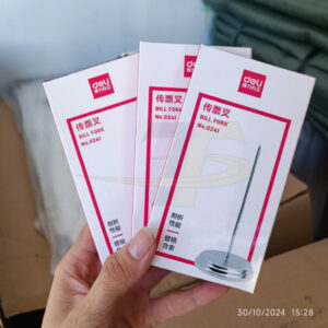 Ghim hóa đơn làm bằng kim loại Deli 0241
