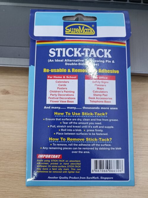 Keo dán tạm Stick-Tack SureMark SQ-6650 – 96 viên/vỉ