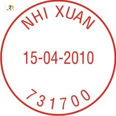 Dấu tròn đường kính 32mm – Có ngày tháng năm Shiny R-532D