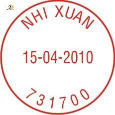 Khắc dấu tròn Có ngày tháng năm ở giữa xoay chỉnh - Shiny R-532D R-538D R-542D R-546D R-552D