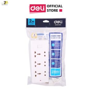 Ổ cắm điện Deli – dây 2m/3m/5m – E18339-02 / E18339-03 / E18339-05
