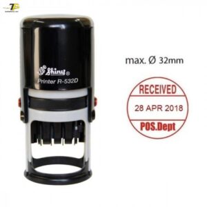 Dấu tròn đường kính 32mm – Có ngày tháng năm Shiny R-532D
