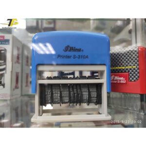 Dấu có 2 ngày tháng năm trên cùng 1 dòng và 1 dòng nội dung cần khắc Shiny S-310A