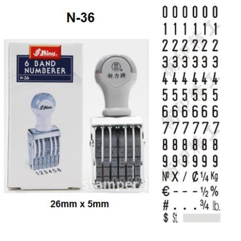 Dấu 6 số xoay 3mm 5mm 7mm 9mm