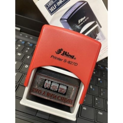 Khắc dấu có ngày tháng năm xoay chỉnh - Nhiều KT Shiny S-826D S-827D S-828D S-829D S-830D