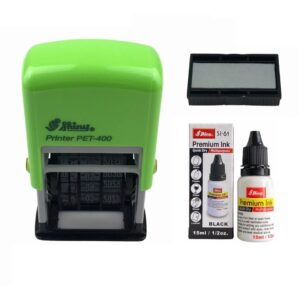 Dấu ngày tháng năm 4mm Shiny Pet 400 (Shiny S-400) đóng lên mọi chất liệu